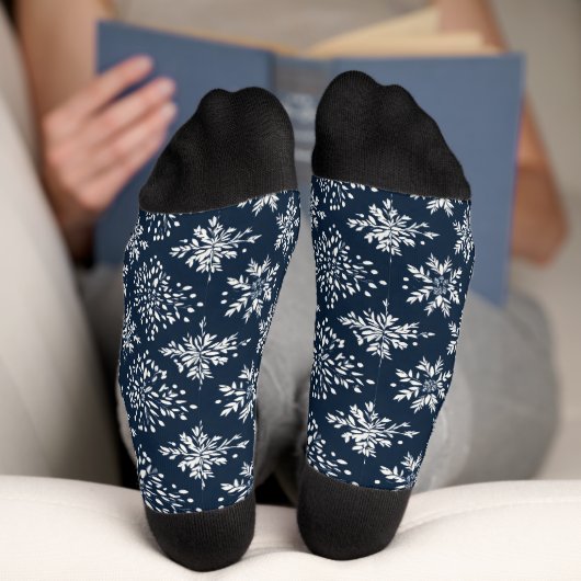 Muster der Schneeflocken Socken (Unterseite)