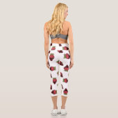 Muster der schokoladenbedeckten Erdbeeren Capri Leggings (Rückseite)