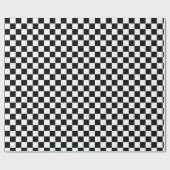 Muster der schwarz-weiß karierten Führungsflagge Geschenkpapier (Flach)
