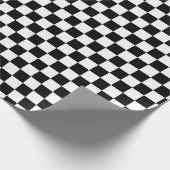 Muster der schwarz-weiß karierten Führungsflagge Geschenkpapier (Ecke)