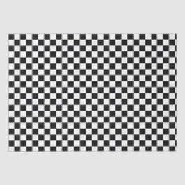 Muster der schwarz-weiß karierten Führungsflagge Seidenpapier