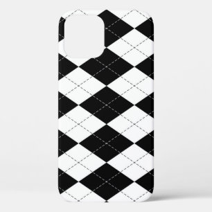 Muster der Schwarz-weißen geometrischen Raute Case-Mate iPhone Hülle