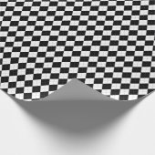 Muster der Schwarz-weißen geometrischen Raute Geschenkpapier (Ecke)