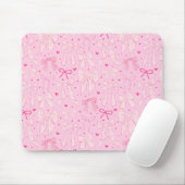 Muster der schwarzen Pink-Bögen Mousepad (Mit Mouse)