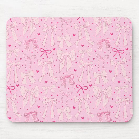 Muster der schwarzen Pink-Bögen Mousepad (Vorne)