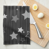 Muster der schwarzen Sterne Handtuch (Viertel Falte)