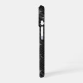Muster der schwarzen Sterne iPhone 16 Hülle (Linke Seite)