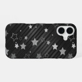 Muster der schwarzen Sterne iPhone 16 Hülle (Rückseite (Horizontal))