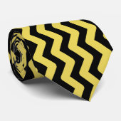 Muster der schwarzen und gelben Linie Krawatte (Gerollt)
