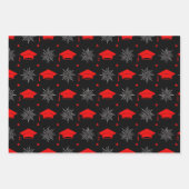 Muster der schwarzen und roten Graduierung Geschenkpapier Set (Vorderseite)