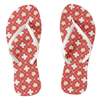 Muster der Schweiz Edelweiss Badesandalen