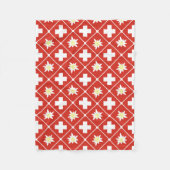 Muster der Schweiz Edelweiss Fleecedecke (Vorderseite)