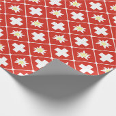 Muster der Schweiz Edelweiss Geschenkpapier (Ecke)