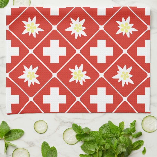 Muster der Schweiz Edelweiss Handtuch (Gefaltet)