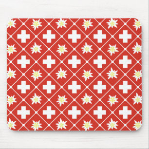 Muster der Schweiz Edelweiss Mousepad