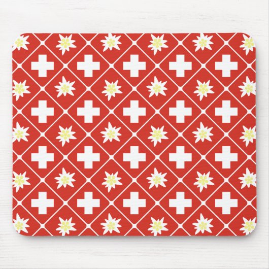 Muster der Schweiz Edelweiss Mousepad (Vorne)
