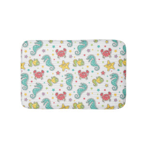 Muster der Seegeschöpfe Badematte