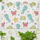 Muster der Seegeschöpfe Handtuch (Gefaltet)