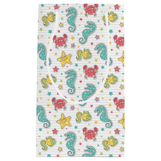Muster der Seegeschöpfe Kleine Geschenktüte (Vorderseite)