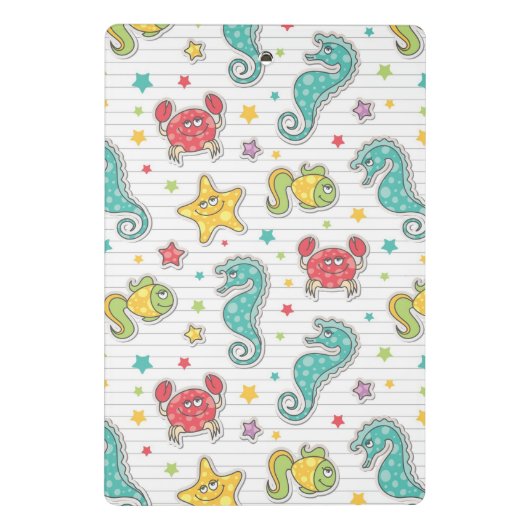 Muster der Seegeschöpfe Mini Klemmbrett (Rückseite)