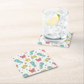 Muster der Seegeschöpfe Rechteckiger Pappuntersetzer (Vor Ort)