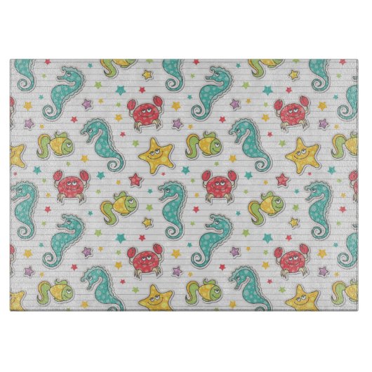 Muster der Seegeschöpfe Schneidebrett (Vorderseite)