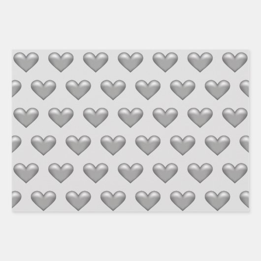 Muster der silbergrauen Farbhörer Geschenkpapier Set (Vorderseite 2)