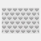 Muster der silbergrauen Farbhörer Geschenkpapier Set (Vorderseite)