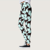 Muster der Silhouette für schwarze Lab Leggings (Links)