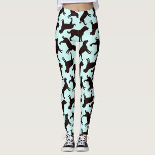 Muster der Silhouette für schwarze Lab Leggings