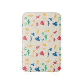 Muster der Silhouette für Super-Pets & Justice Lea Badematte (Vorderseite Vertikal)