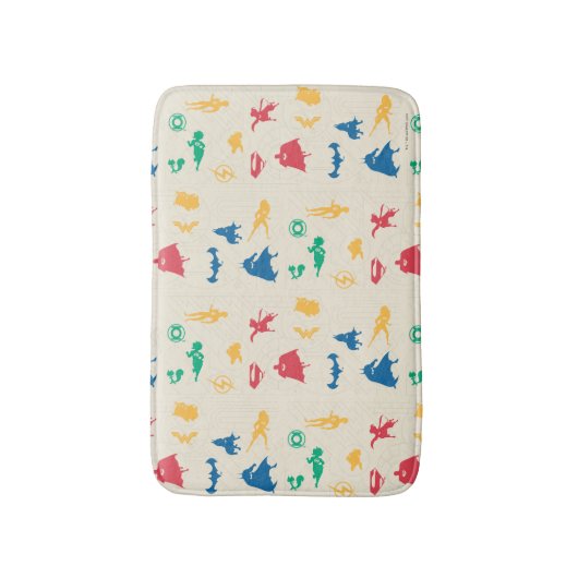 Muster der Silhouette für Super-Pets & Justice Lea Badematte (Vorderseite Vertikal)