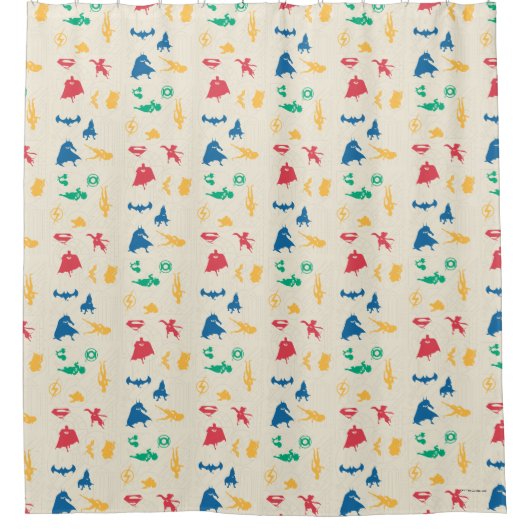 Muster der Silhouette für Super-Pets & Justice Lea Duschvorhang (Vorderseite)