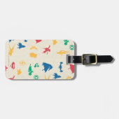 Muster der Silhouette für Super-Pets & Justice Lea Gepäckanhänger (Vorderseite horizontal)