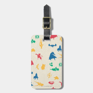 Muster der Silhouette für Super-Pets & Justice Lea Gepäckanhänger