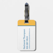 Muster der Silhouette für Super-Pets & Justice Lea Gepäckanhänger (Rückseite vertikal)