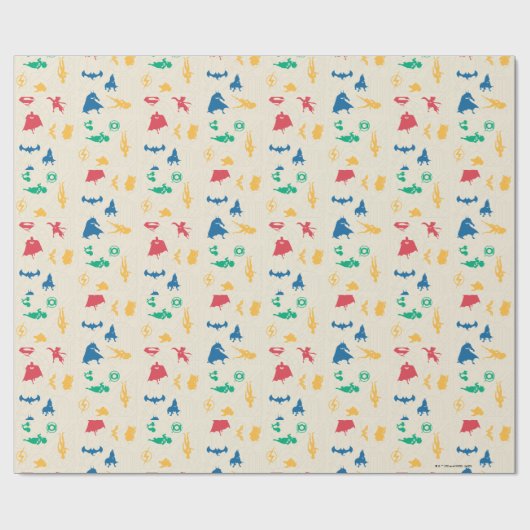 Muster der Silhouette für Super-Pets & Justice Lea Geschenkpapier (Flach)