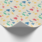 Muster der Silhouette für Super-Pets & Justice Lea Geschenkpapier (Ecke)