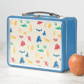 Muster der Silhouette für Super-Pets & Justice Lea Metall Brotdose (Beispiel)