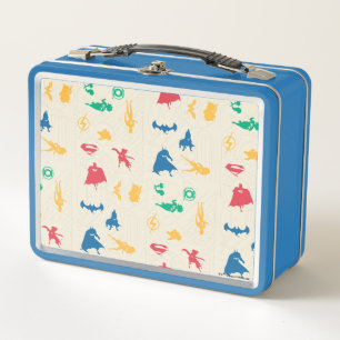 Muster der Silhouette für Super-Pets & Justice Lea Metall Brotdose