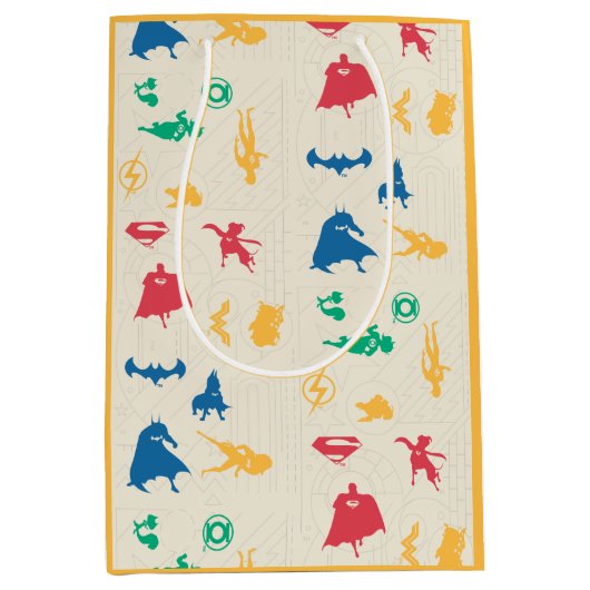 Muster der Silhouette für Super-Pets & Justice Lea Mittlere Geschenktüte (Vorderseite)