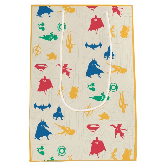 Muster der Silhouette für Super-Pets & Justice Lea Mittlere Geschenktüte (Rückseite)