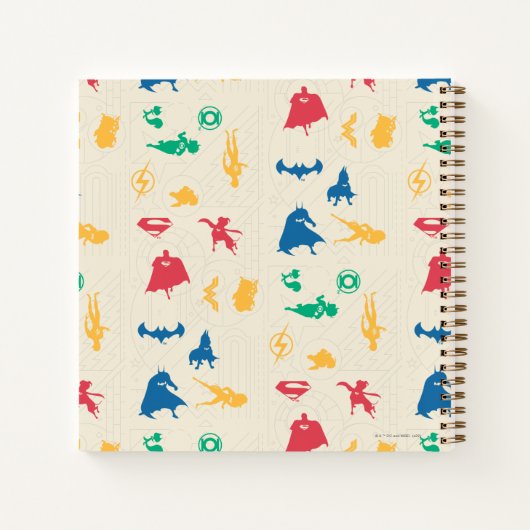 Muster der Silhouette für Super-Pets & Justice Lea Notizblock (Rückseite)