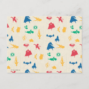 Muster der Silhouette für Super-Pets & Justice Lea Postkarte