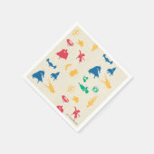 Muster der Silhouette für Super-Pets & Justice Lea Serviette (Ecke)