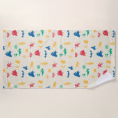 Muster der Silhouette für Super-Pets & Justice Lea Strandtuch (Vorderseite)