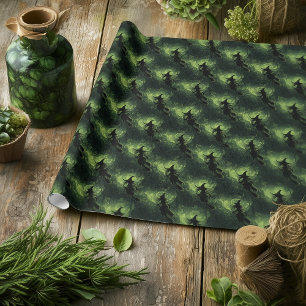 Muster der Silhouette "Wicked Hexe" Geschenkpapier