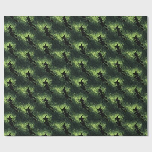 Muster der Silhouette "Wicked Hexe" Geschenkpapier (Flach)