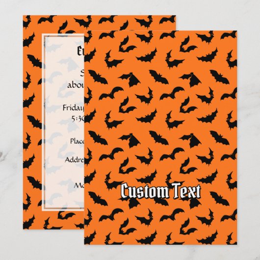 Muster der Silhouetten Einladung (Vorne/Hinten)