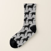 Muster der Silhouetten für den Schwarzen Labrador Socken (Links - Außen)